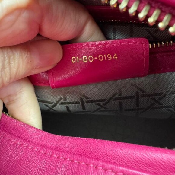 Dior Lady Lambskin Pink Leather Medium Satchel Bag ccofb1450-102525 - Picture 13 of 16